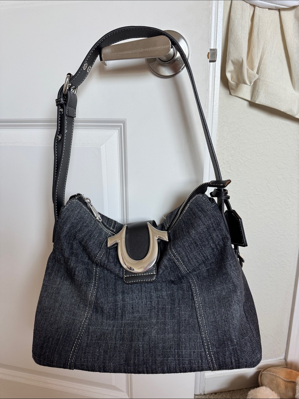 true religion denim shoulder bag